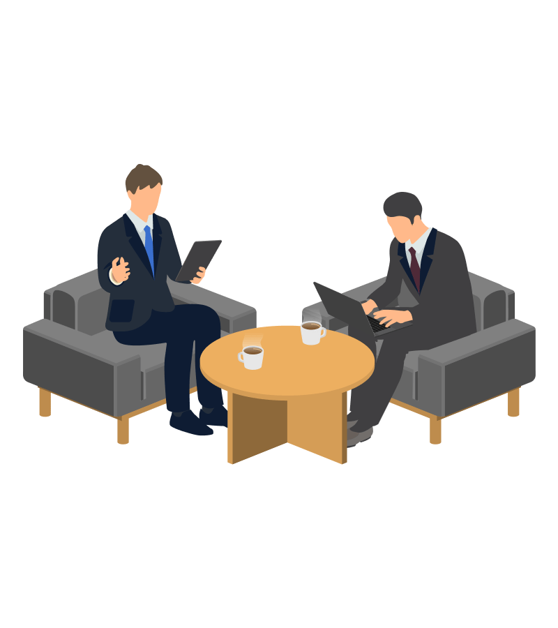 ヒアリングをしている様子