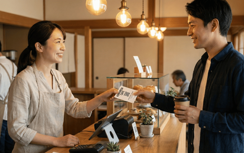 会計時にお渡し